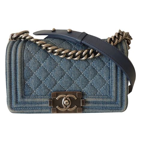 chanel blue jean bag.